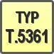 Piktogram - Typ: T.5361